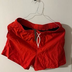 ASOS Red Swim Trunks - 3in inseam - Men’s Medium. Never worn. Tags still on.